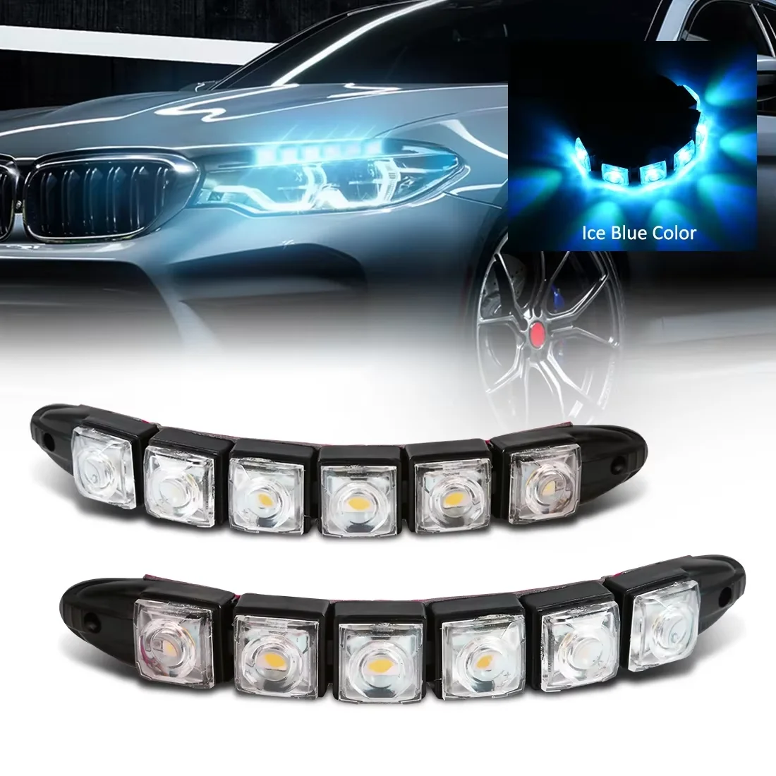 Ambient Led Strip - 2PCS LED Waterproof DRL Light Cars