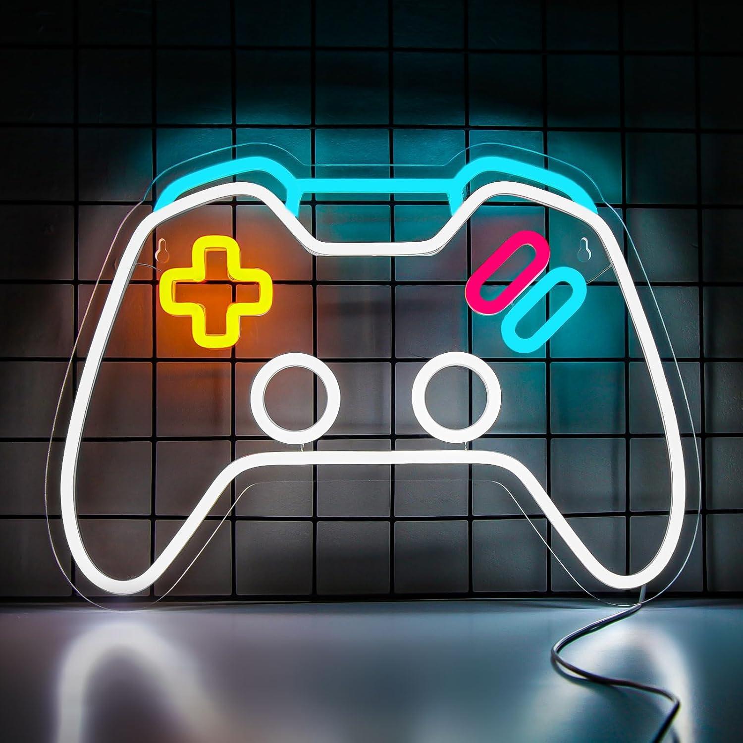 Bedroom Lighting Decor Ideas - Game Neon Sign Dimmable Game Controller