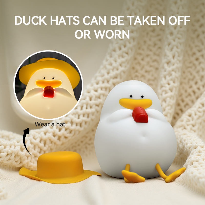 Lighting Decorative - Happy Duck Night Light,Touch-Control Bedside Lamp,Chargable