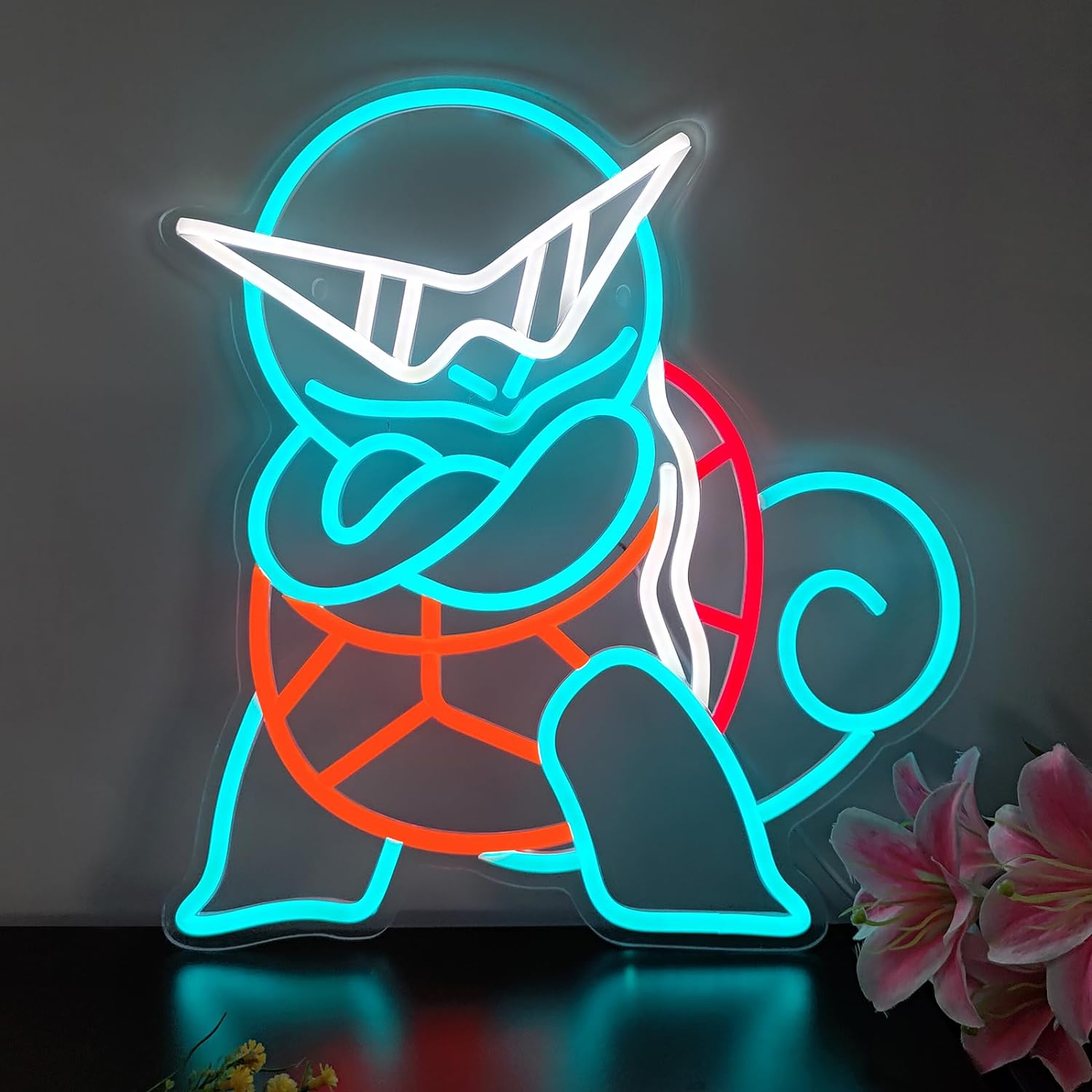 Decor Lighting Fans - Pokemon Squirtle Neon Sign LED Wall