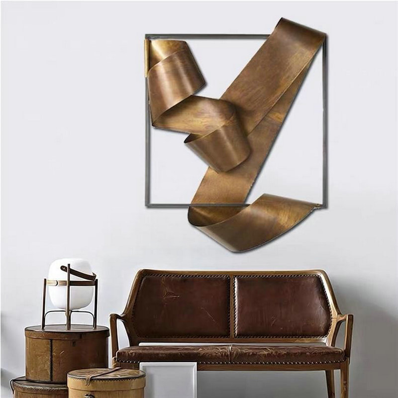 Creative ribbon art wall decor - đánh giá và giá Lighting Metal Wall Decor