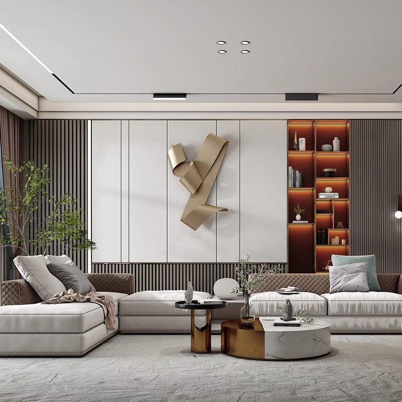 Creative ribbon art wall decor - đánh giá và giá Lighting Metal Wall Decor