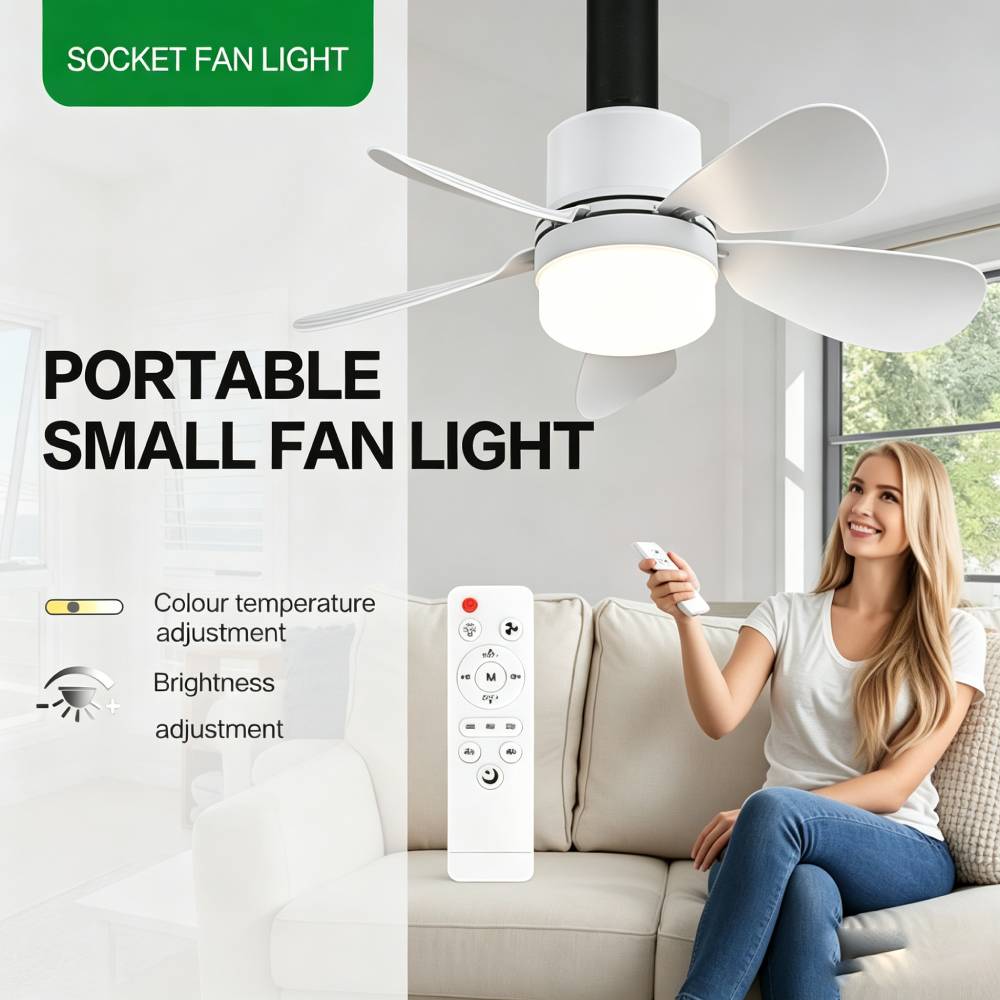 Socket Fan Light with Remote,  - đánh giá và giá Lighting Decor For Room