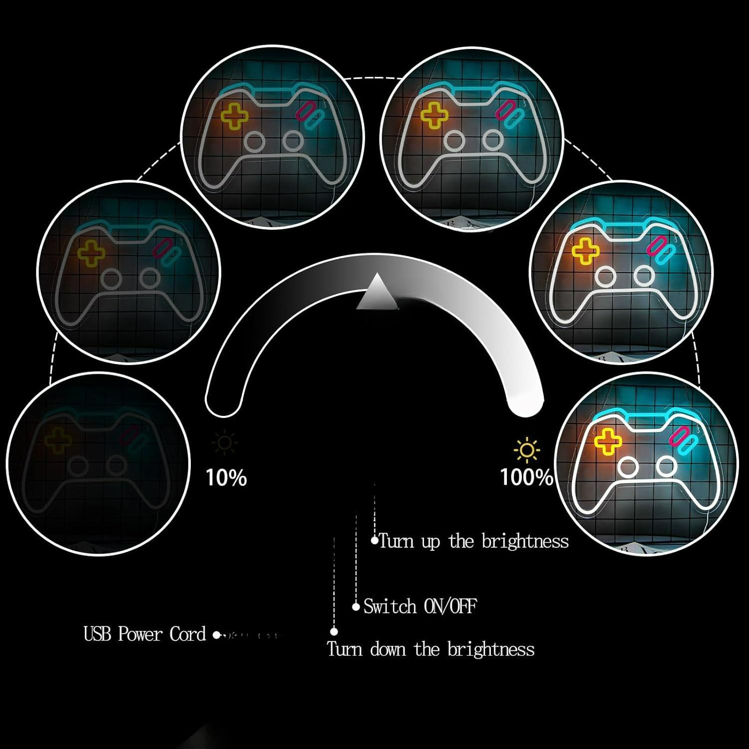 Game Neon Sign Dimmable Game C - đánh giá và giá Bedroom Lighting Decor Ideas