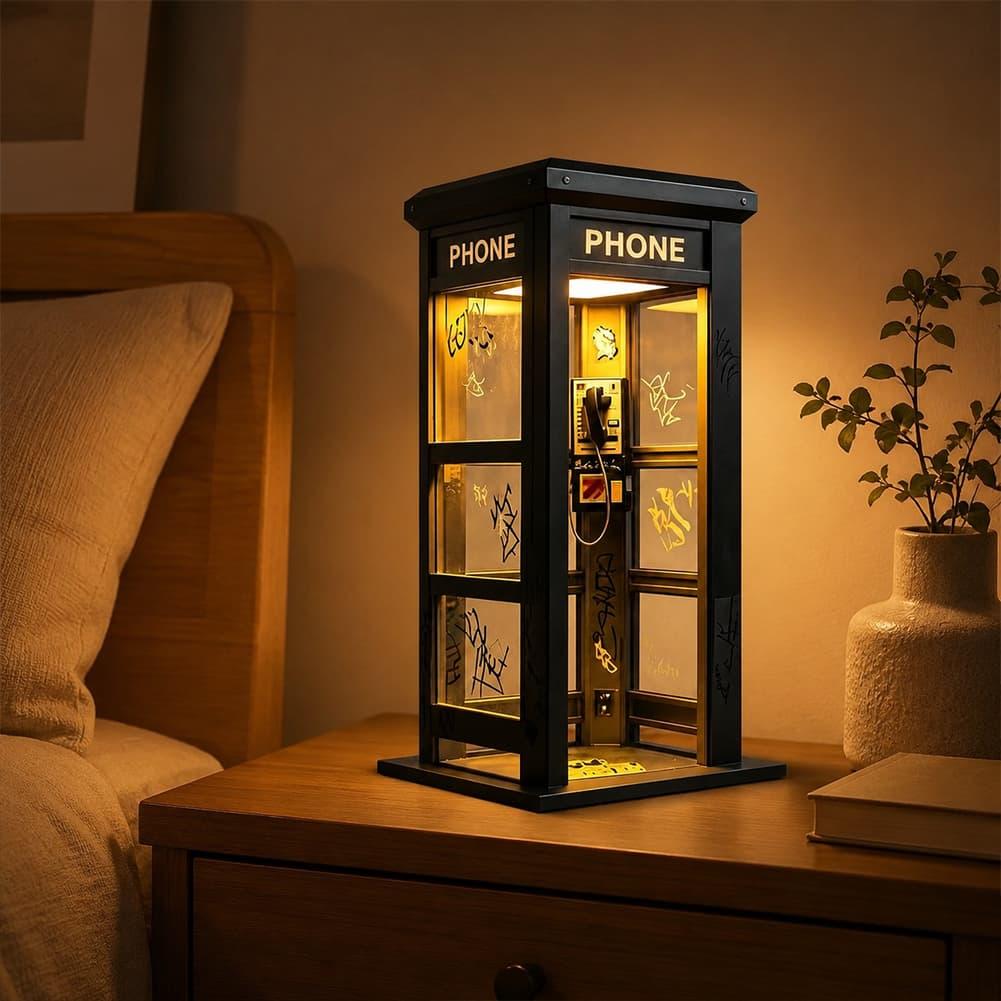 Retro Graffiti Phone Booth Tab - đánh giá và giá Decor Lighting Table Lamps