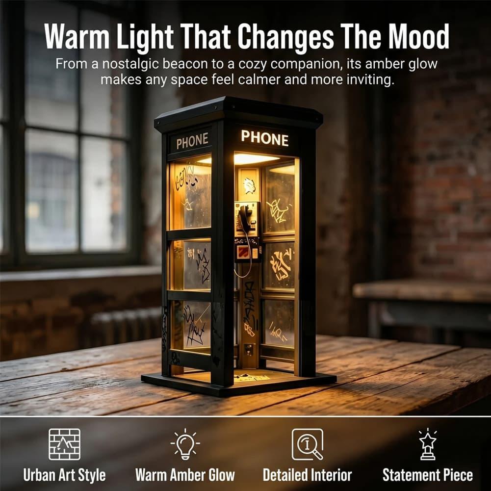 Retro Graffiti Phone Booth Tab - đánh giá và giá Decor Lighting Table Lamps