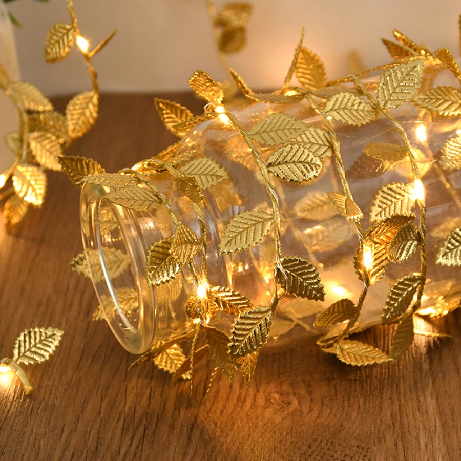 Golden Leaf Rattan Copper Wire - đánh giá và giá Outdoor Lighting Wedding Decor