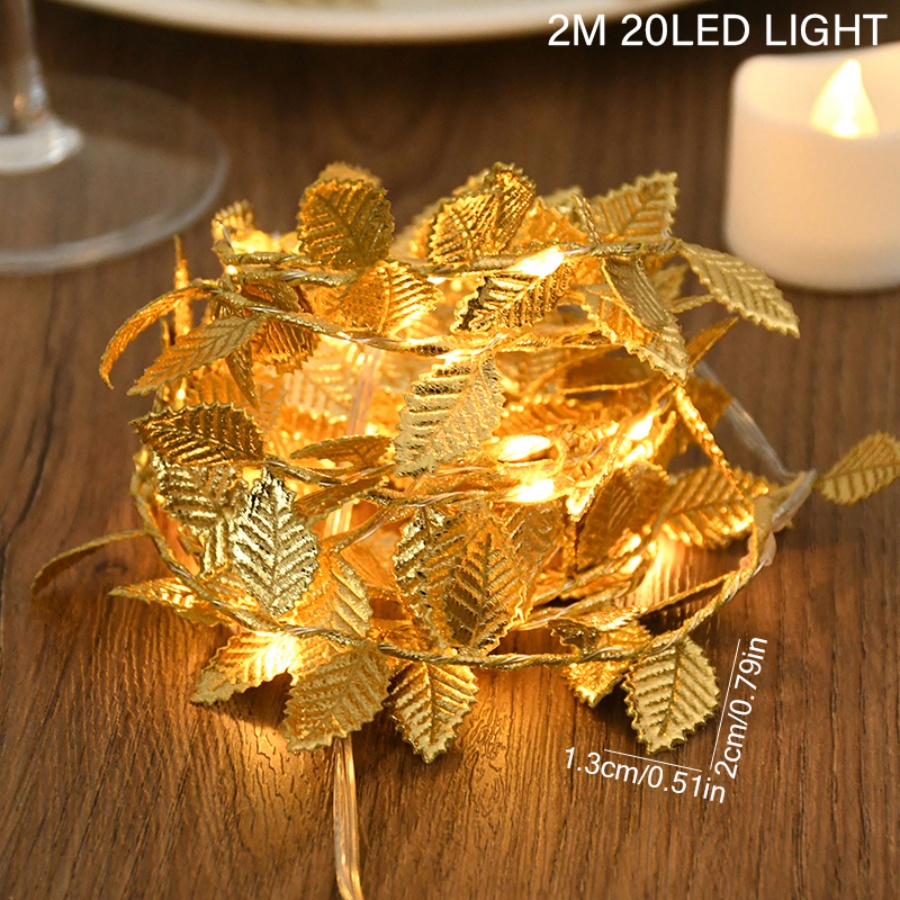 Golden Leaf Rattan Copper Wire - đánh giá và giá Outdoor Lighting Wedding Decor