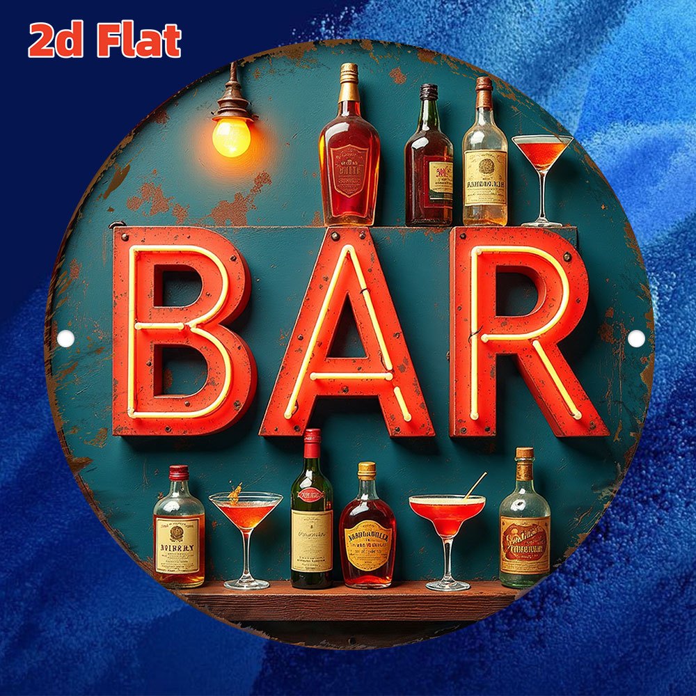 2D Metal Sign, Vintage Neon Ba - đánh giá và giá Lighting Metal Wall Decor
