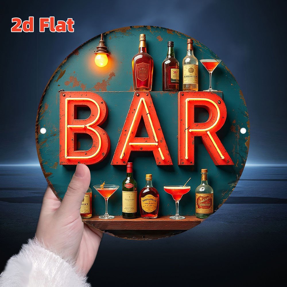 2D Metal Sign, Vintage Neon Ba - đánh giá và giá Lighting Metal Wall Decor