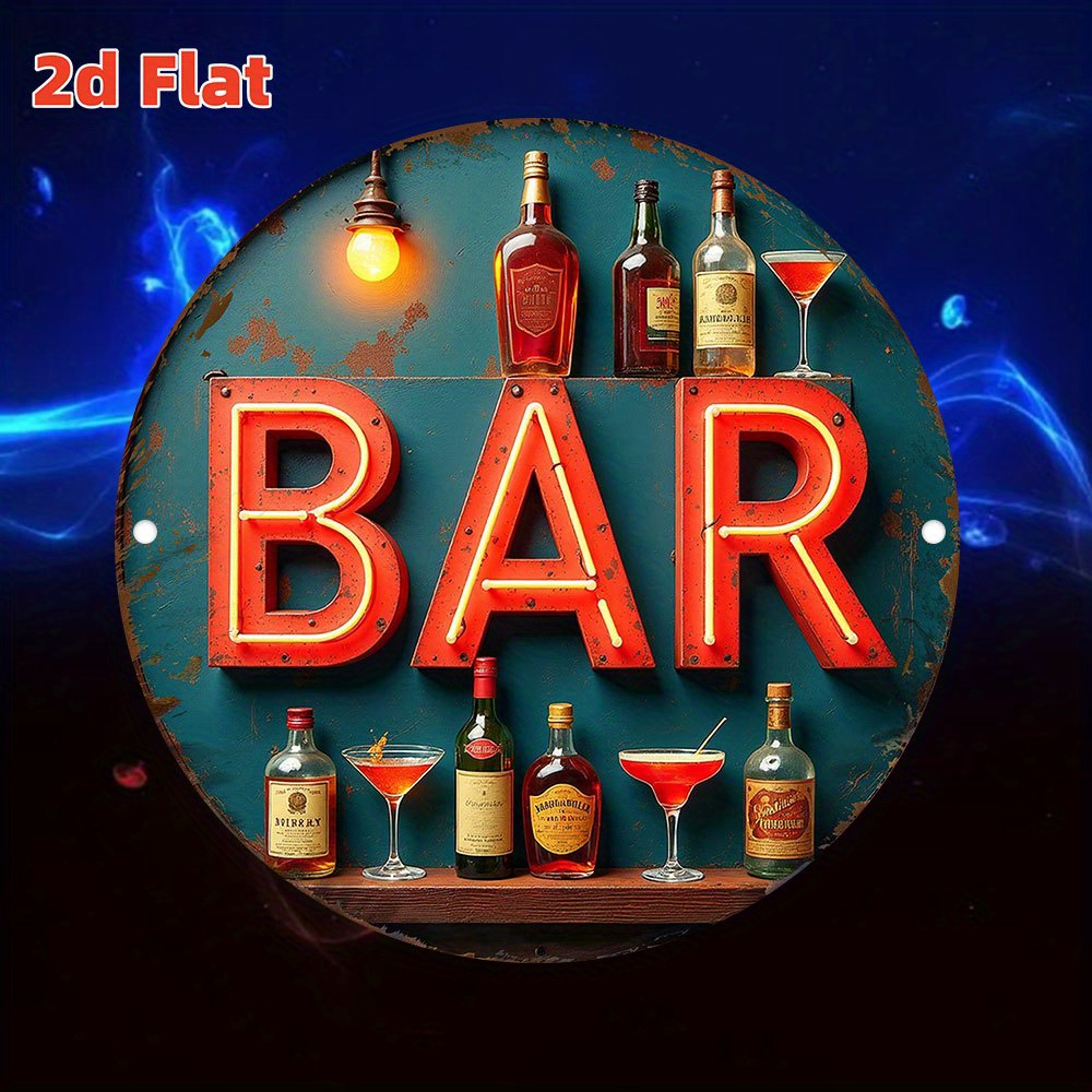 2D Metal Sign, Vintage Neon Ba - đánh giá và giá Lighting Metal Wall Decor