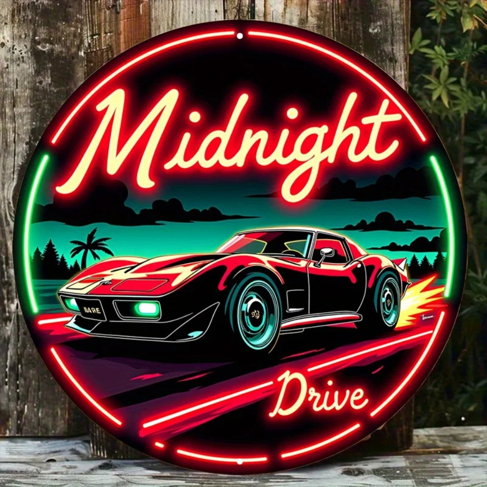 Vintage Neon Car Sign Midnight - đánh giá và giá Lighting Metal Wall Decor