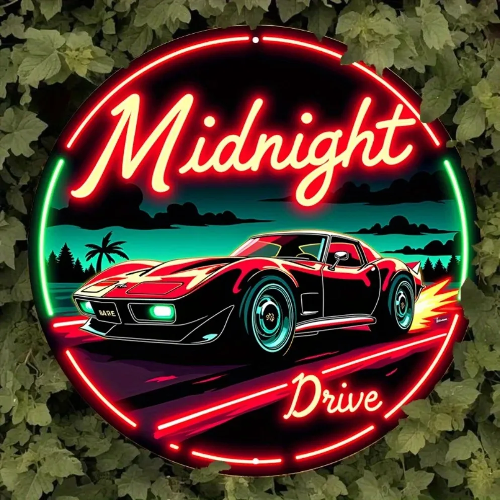 Vintage Neon Car Sign Midnight - đánh giá và giá Lighting Metal Wall Decor