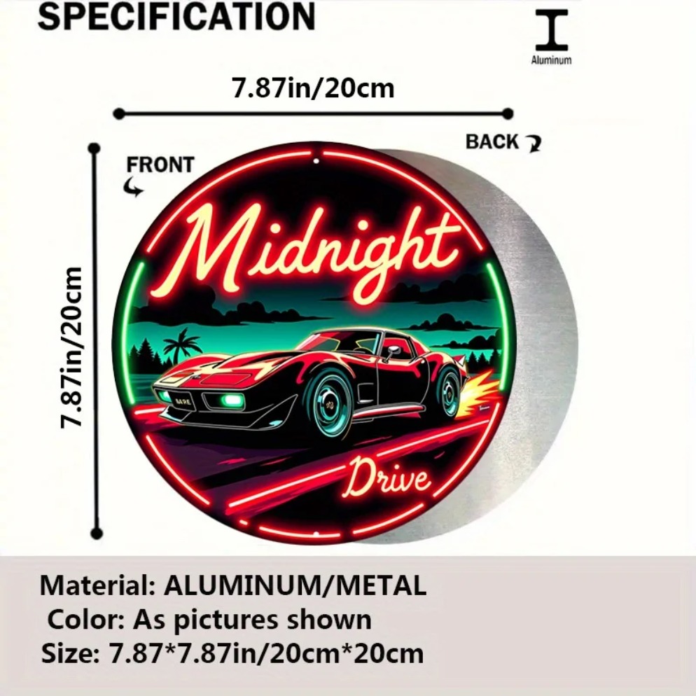 Vintage Neon Car Sign Midnight - đánh giá và giá Lighting Metal Wall Decor