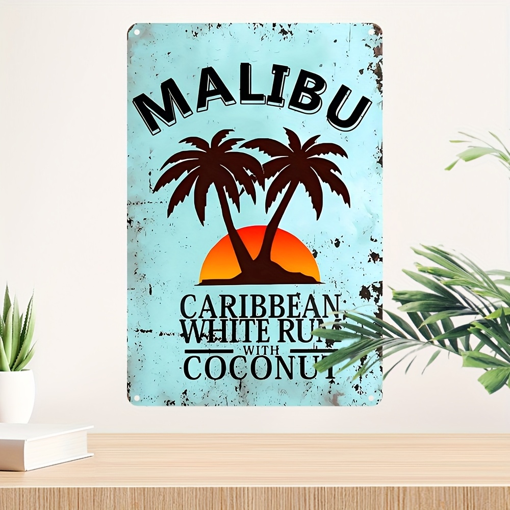 Vintage Malibu Coconut Rum Met - đánh giá và giá Lighting Metal Wall Decor