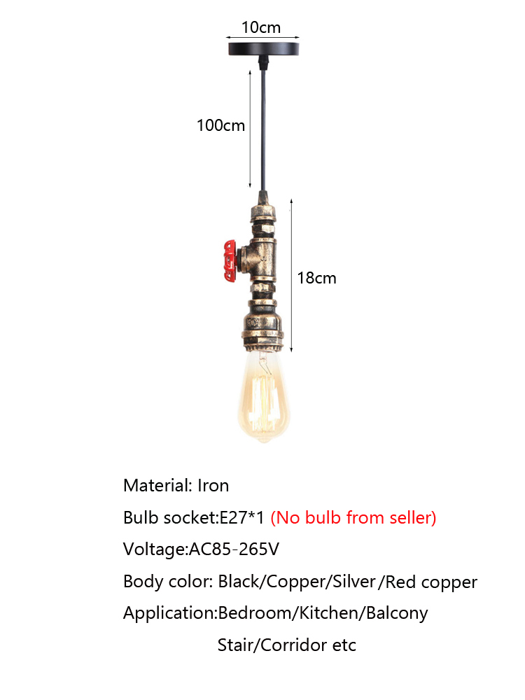 Retro Loft Industry Wind Water - đánh giá và giá Lighting Metal Wall Decor
