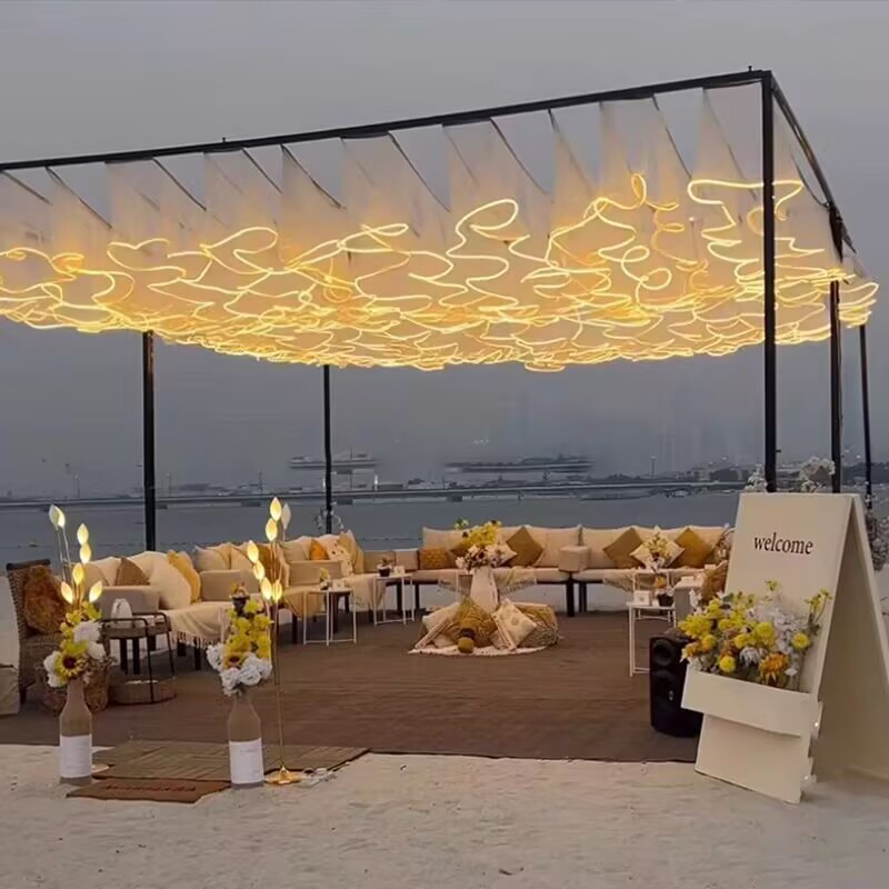 Wedding Ceiling Decoration Out - đánh giá và giá Outdoor Lighting Wedding Decor